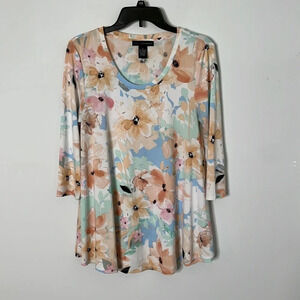 Grace Elements Floral Flowy Blouse